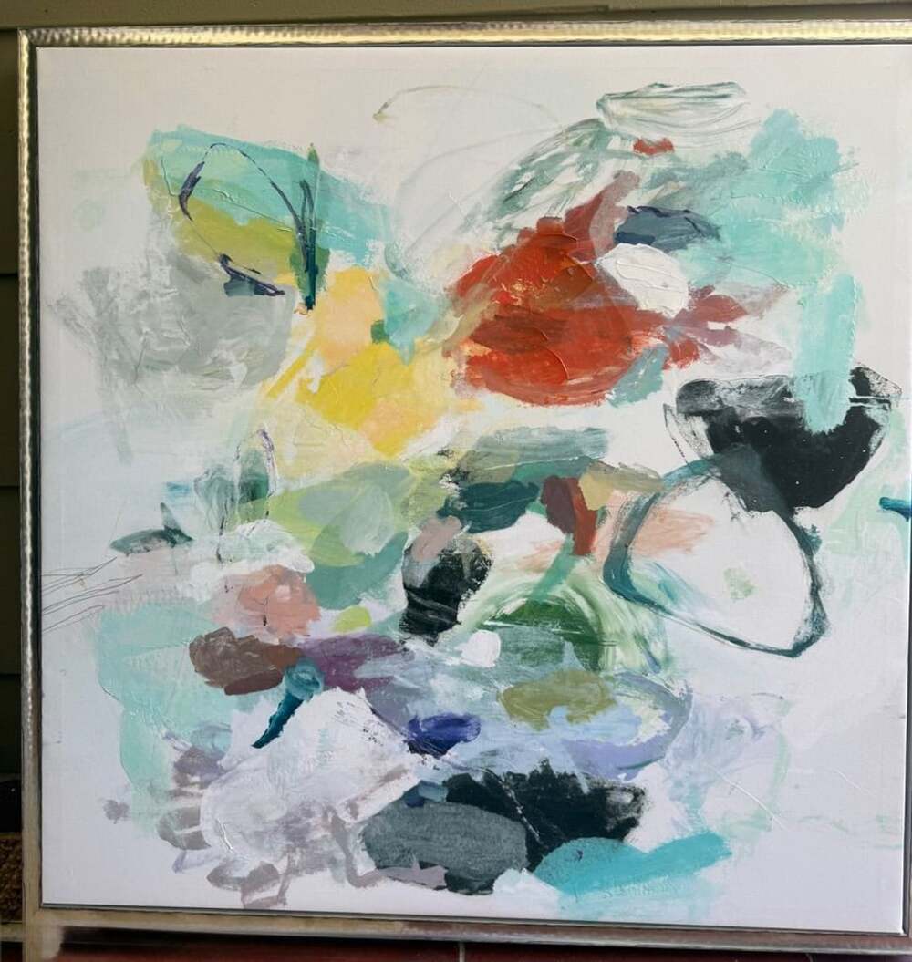 Abstract Canvas Wall Art Framed Original Painting